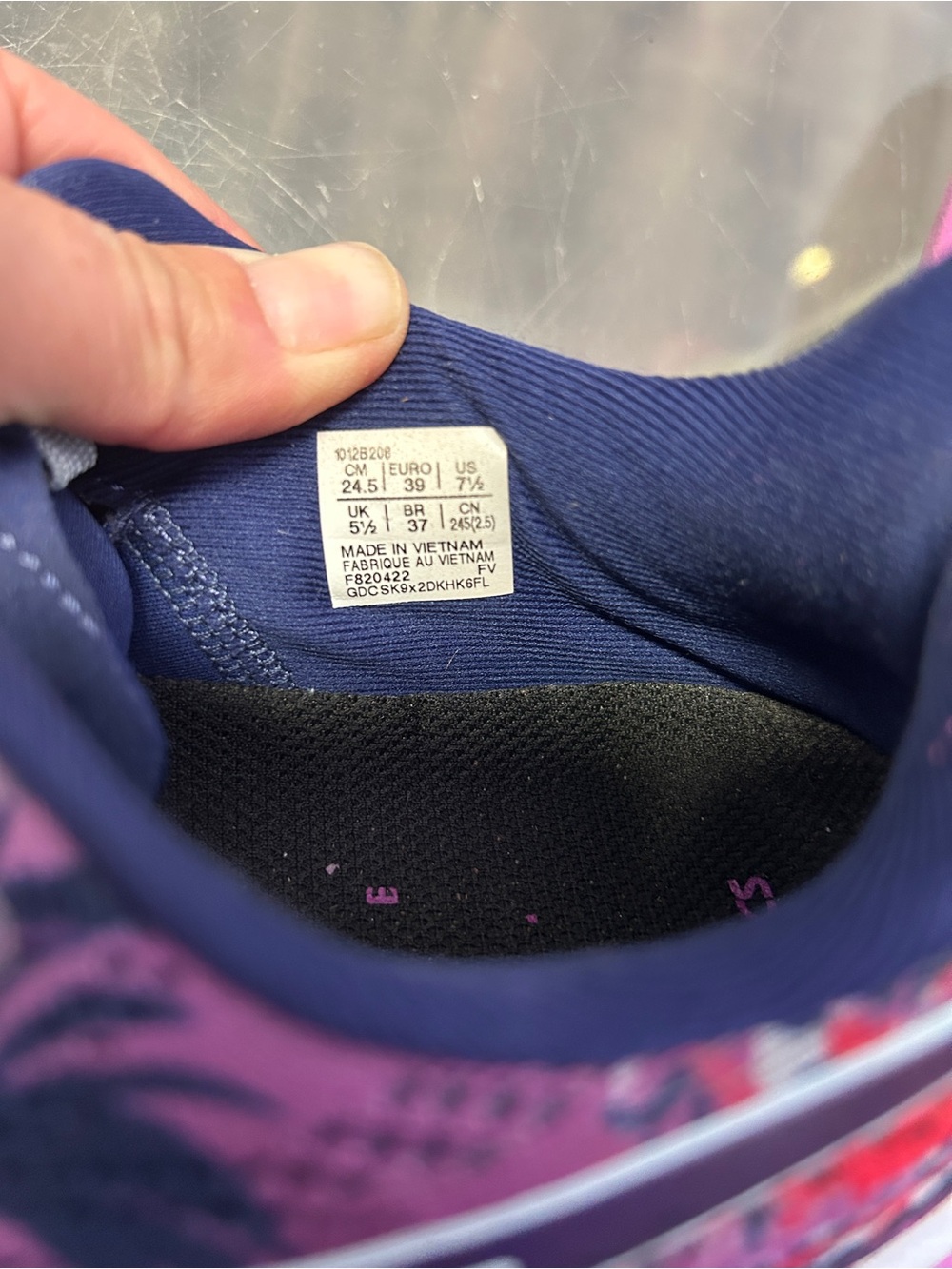 ASICS Noosa Tri 14 Running Sneakers Purple Navy Red - size 7.5 - Picture 6 of 7